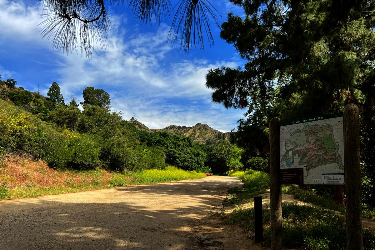 A Griffith Park trailhead.