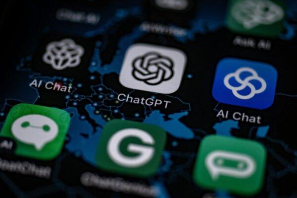 AI smartphone app ChatGPT surrounded by other AI App in Vaasa, Finland, on June 6, 2023. (Olivier Morin/AFP via Getty Images)