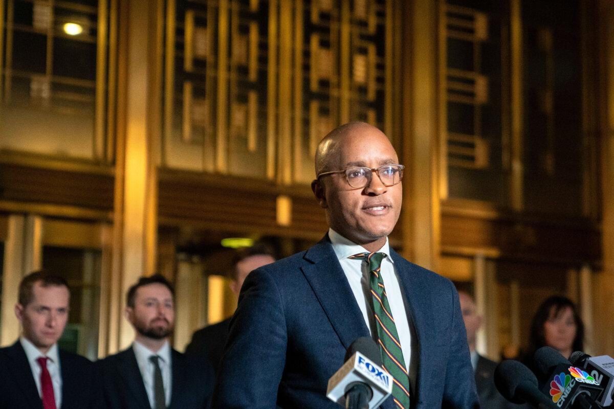 U.S. Attorney for the Southern District of New York Damian Williams addresses the media in New York City on Nov. 2, 2023. (David Dee Delgado/Getty Images)