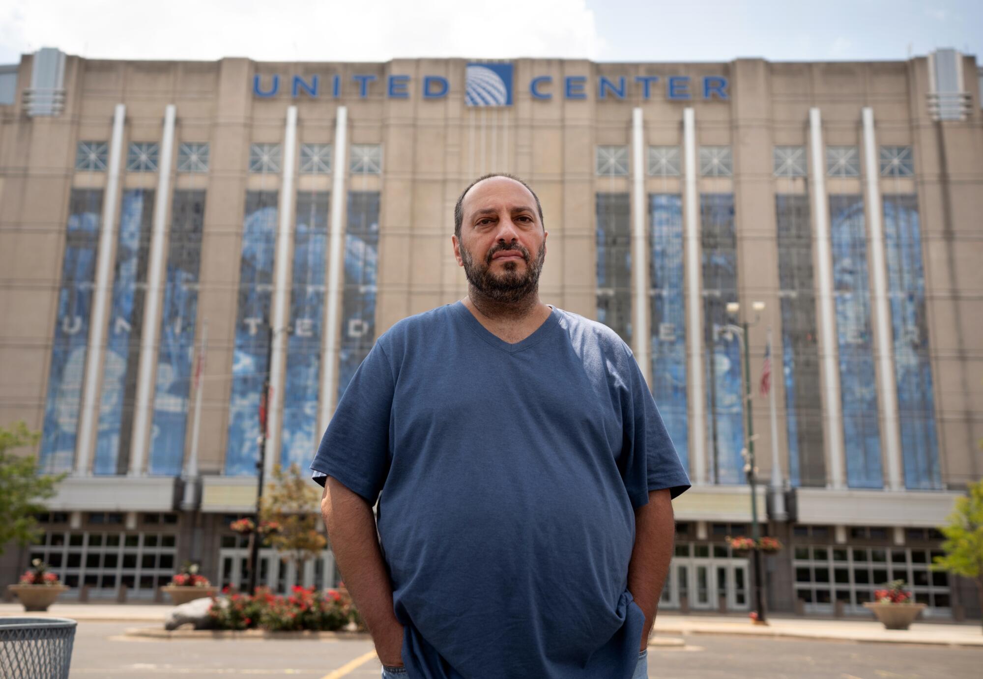 Hatem Abudayyeh outside the United Center.