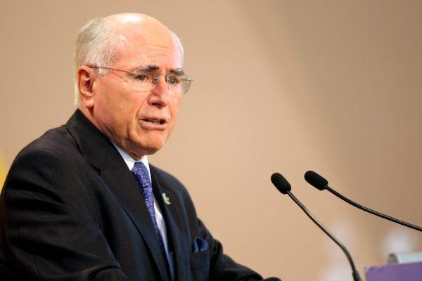 Former Australian Prime Minister John Howard speaks at his final media conference for the Asia-Pacific Economic Cooperation forum (APEC) in Sydney, Australia, on Sept. 9, 2007. (Robb Cox/Getty Images)