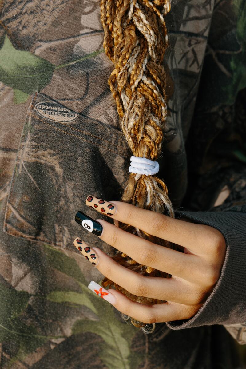 "I got my nails done on Friday. I like to have something different on every nail," Samuel said.