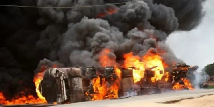 BREAKING: Over 30 People Burnt to Death While Scooping Fuel from Tanker