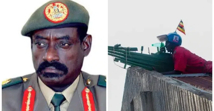 Gen. Sejusa Condemns Viral ‘Sniper Pose’ by NUP Supporter in Luwero